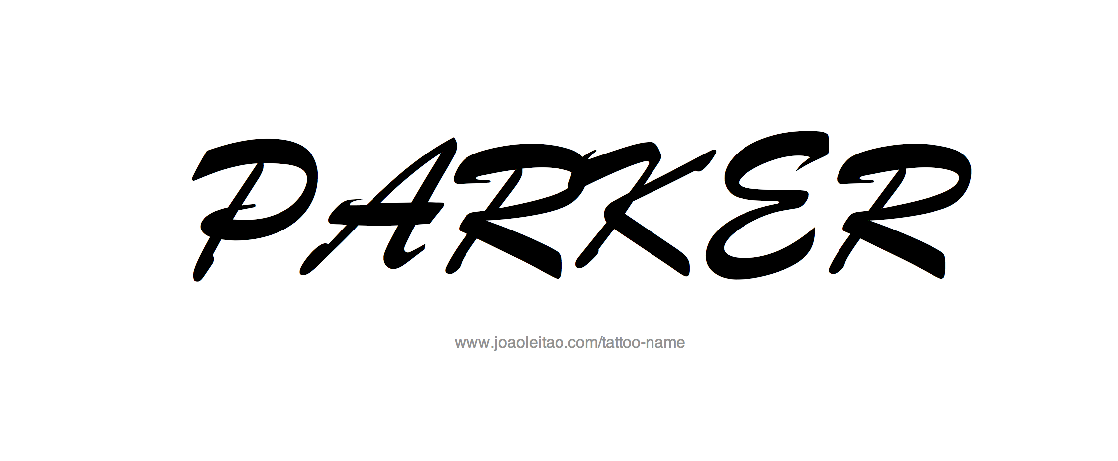 Parker Name Tattoo Designs